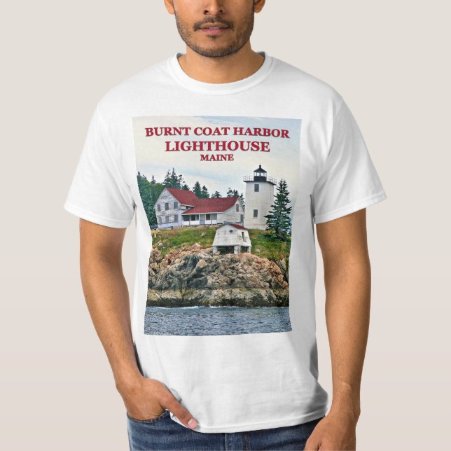 Burnt Coat Harbor Lighthouse, Maine T-Shirt (Front)
