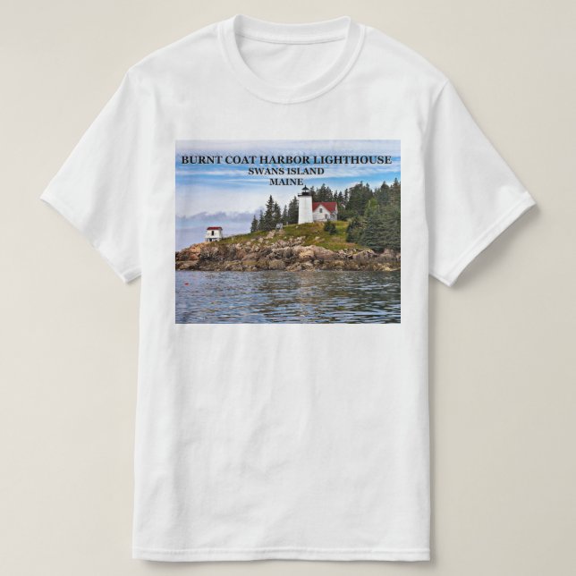 Burnt Coat Harbor Lighthouse, Maine T-Shirt (Design Front)