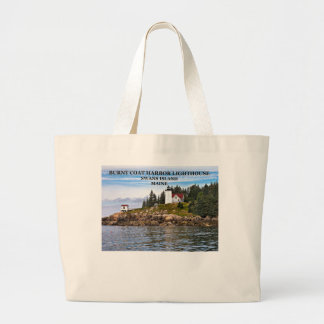 Burnt Coat Harbor Lighthouse, Swans Island Maine Large Tote Bag
