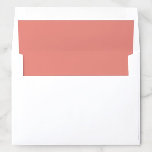 Burnt coral simple minimalist envelope liner