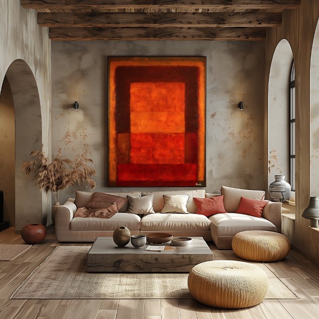 Burnt Ember Color Field Abstract Modern Art Poster (Creator Uploaded)