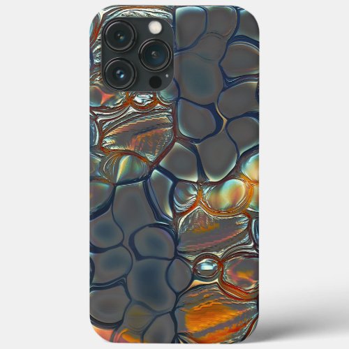 Burnt gray cells with stained to soft gold light   iPhone 13 pro max case