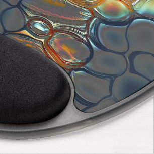 Burnt gray cells with stained to soft gold light gel mouse pad