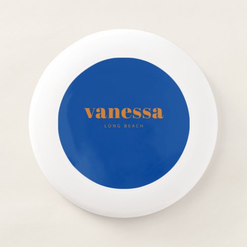 Burnt Honey Reverse Minimal Modern Classic Name Wham-O Frisbee