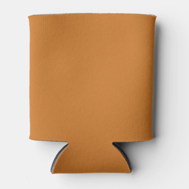 Burnt Honey Solid Color Can Cooler (Front)