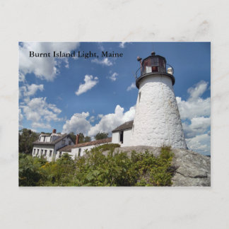 Burnt Island Light, Maine postcard