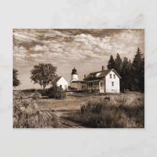 Burnt Island Lighthouse Maine-Postcard Postcard