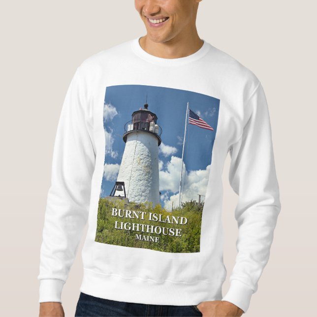 Burnt Island Lighthouse, Maine Sweatshirt (Front)