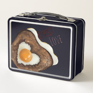 Burnt Love - Egg in a Hole (Toast!) Metal Lunch Box