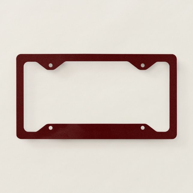 Burnt Maroon (solid color) License Plate Frame (Front)