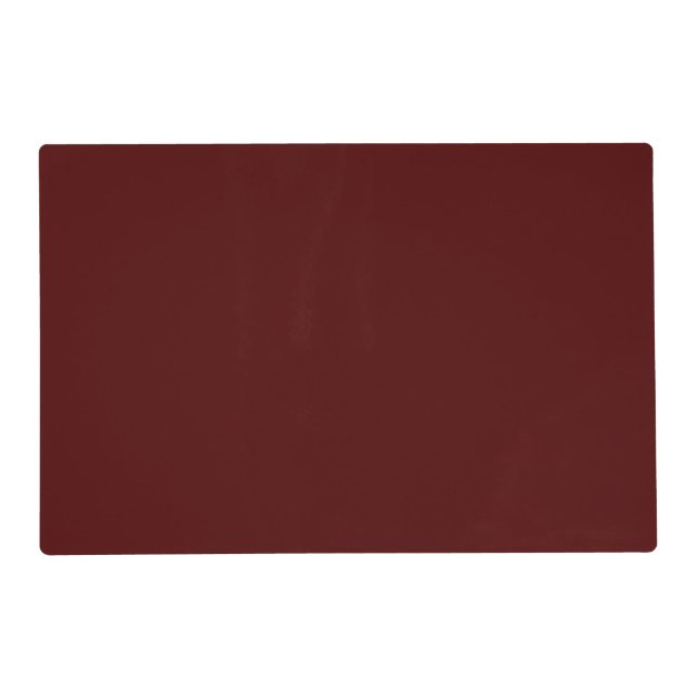 Burnt Maroon (solid color) Placemat (Front)