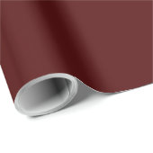 Burnt Maroon (solid color) Wrapping Paper (Roll Corner)