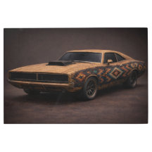 Burnt Match Muscle Car — Industrial Metal Wall Art