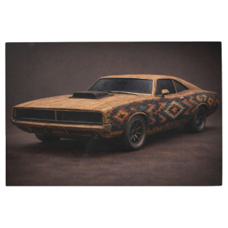 Burnt Match Muscle Car — Industrial Metal Wall Art