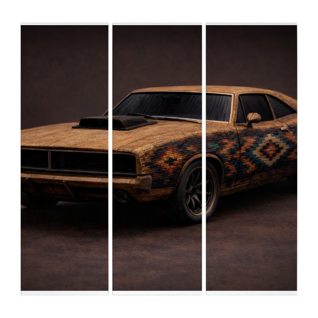 Burnt Match Muscle Car Triptych — KMKHeirloom (Front)