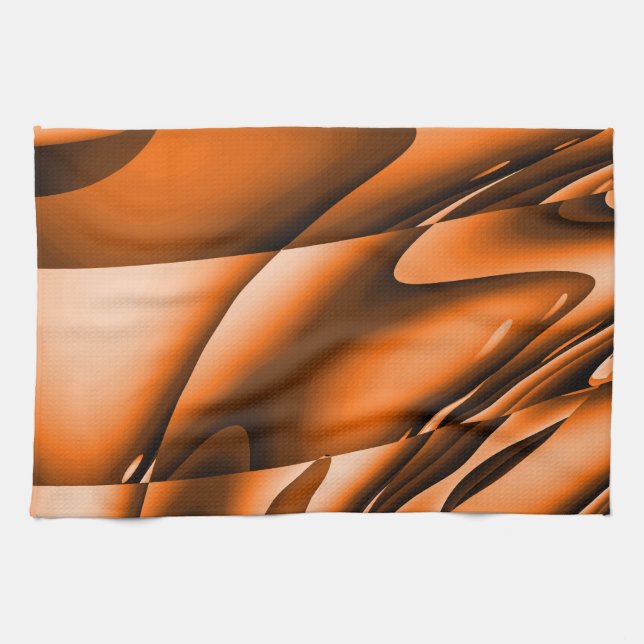 Burnt Orange Abstract Kitchen towel (Horizontal)