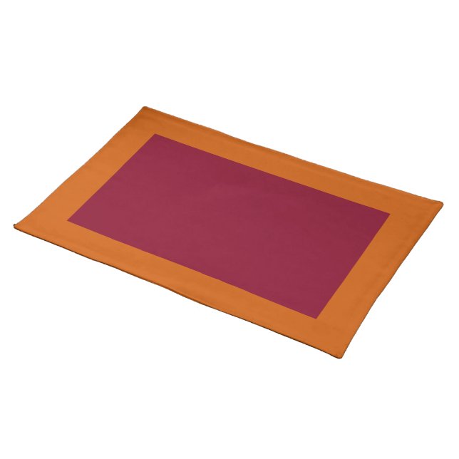 Burnt Orange and Burgundy Placemat (On Table)