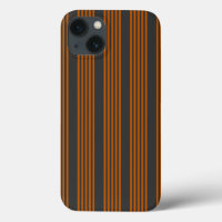 Burnt orange and charcoal five stripe pattern