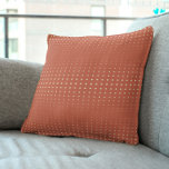 Burnt Orange and Cream Cascading Dots  Throw Pillow<br><div class="desc">This calming design features cascading cream dots on a burnt orange background. It will work in either a modern or rustic home aesthetic.</div>
