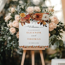 Burnt Orange and Terracotta Autumn Floral Wedding 