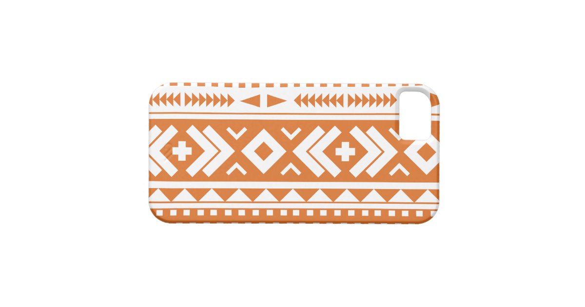 Burnt Orange Aztec Print Phone Case Zazzle