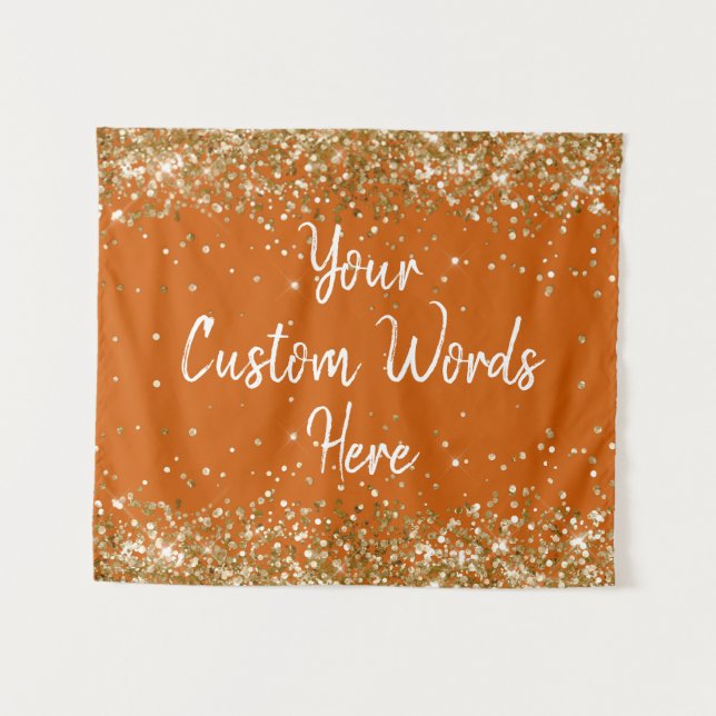Burnt Orange Backdrop Birthday Party Photo Booth (Front (Horizontal))