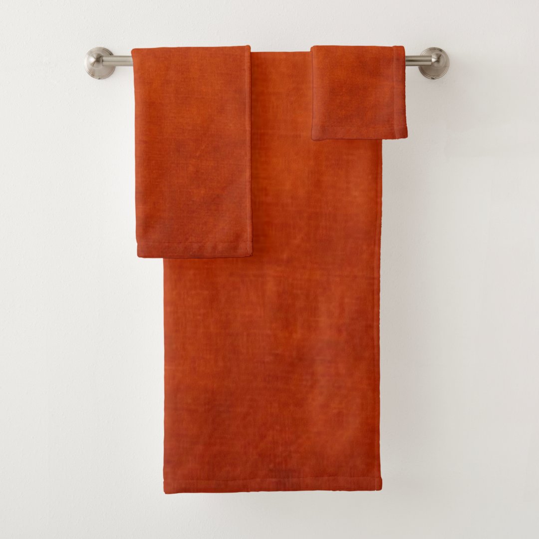 burnt orange bath towel set Zazzle