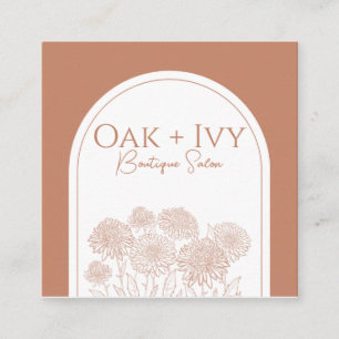 burnt orange boho business card