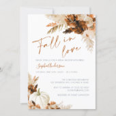 Burnt Orange Boho Fall In Love Bridal Shower Invitation 