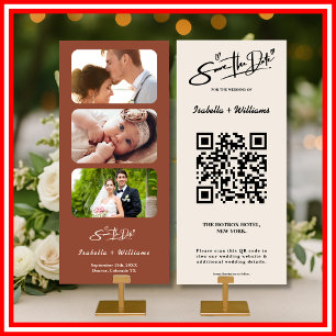 Burnt Orange Boho Terracotta Wedding Save The Date