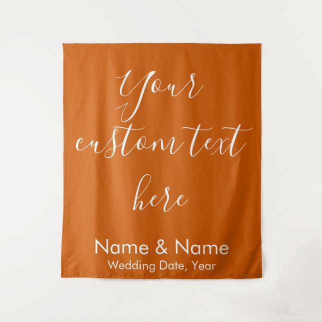 Burnt Orange Boho Wedding Backdrop Reception Booth (Front)