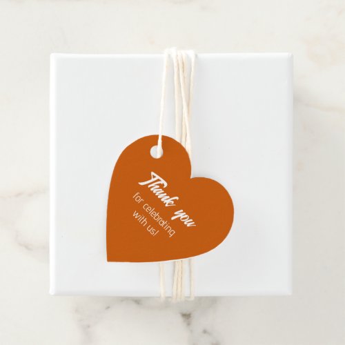 Burnt Orange Bride Squad Thank You Favor Tags