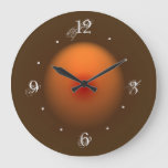 Burnt Orange/Brown Illuminated Design Wall Clock