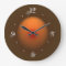 Burnt Orange/Brown Illuminated Design Wall Clock