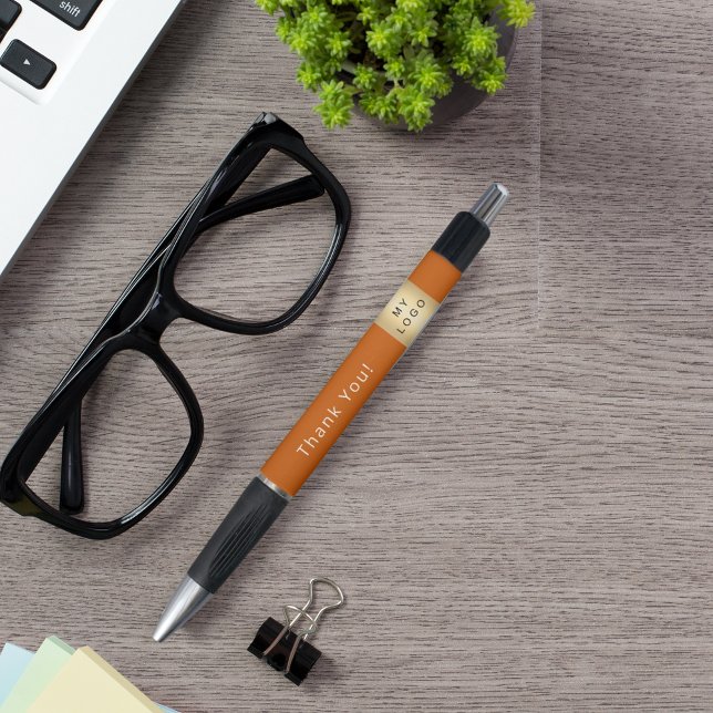 Burnt orange business company logo Thank You Pen (Creator Uploaded)
