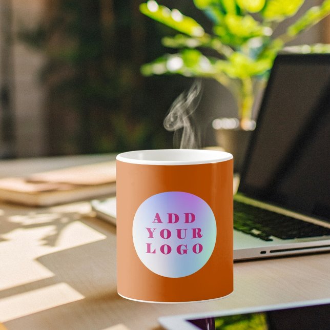 Burnt orange business logo coffee mug (Creator Uploaded)