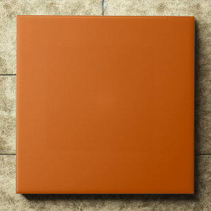 Burnt Orange #cc5500 – Bold, Warm, Rustic Flair Ceramic Tile