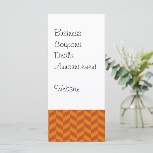 Burnt Orange Chevron Zig Zag Stripes Pattern (Standing Front)