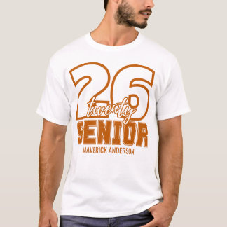 Burnt Orange Class of 2026 Graduation T-Shirt