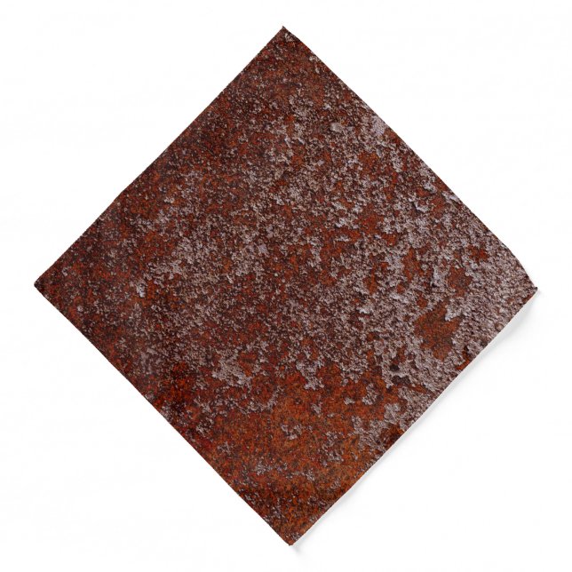 Burnt Orange Copper Rusted Metal Texture Bandana (Front)