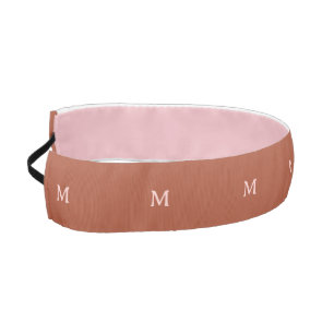 Burnt Orange Custom Monogram Athletic Headband