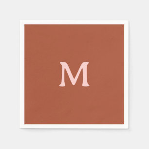 Burnt Orange Custom Monogram  Napkins