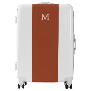 Burnt Orange Custom Monogram Suitcase Luggage