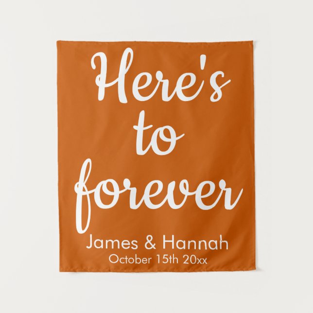 Burnt Orange Custom Wedding Photo Booth Backdrop (Front)