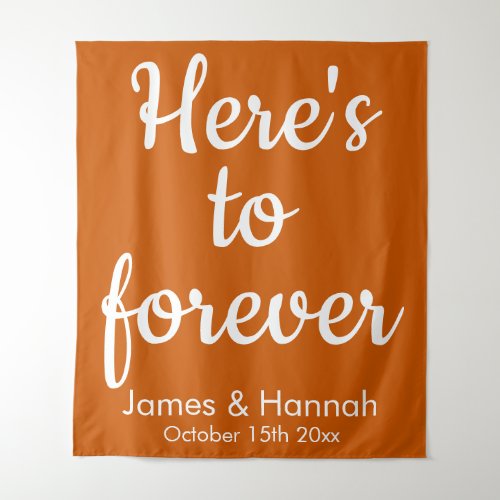 Burnt Orange Custom Wedding Photo Booth Backdrop