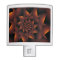 Burnt Orange Dark Spiral Fractal  Night Light