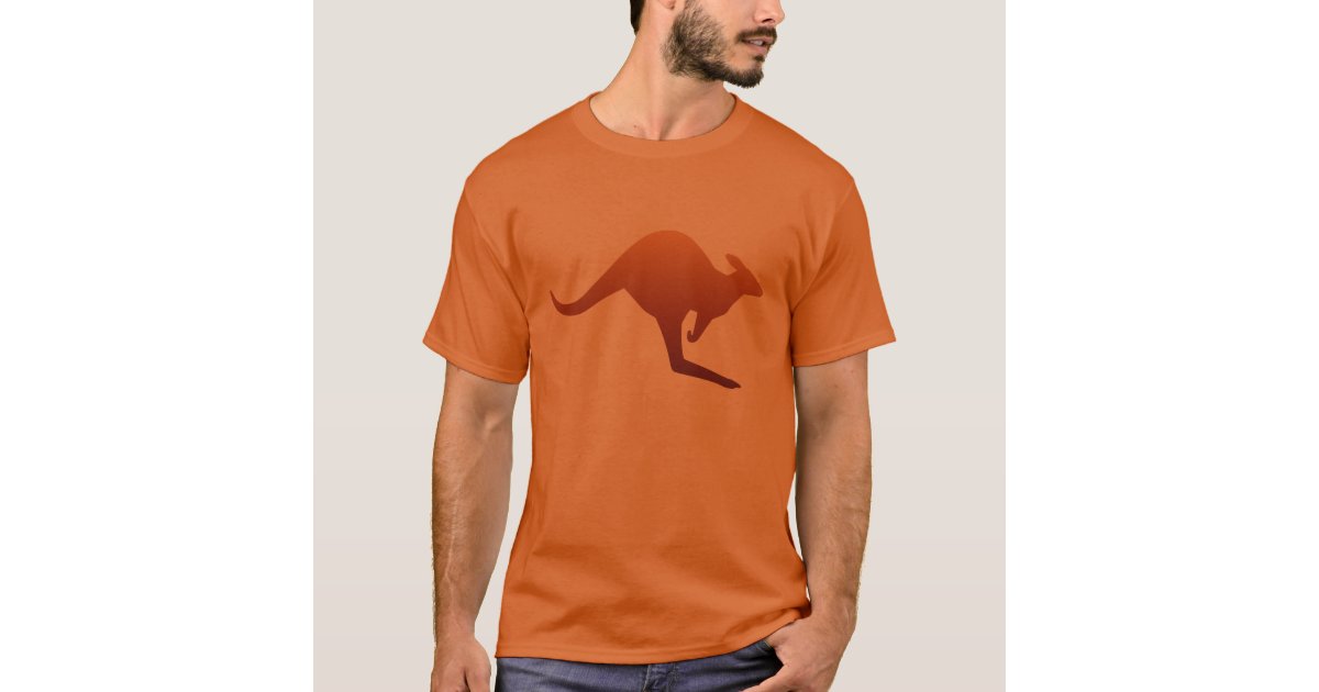 Orange | Zazzle Desert Burnt Gradient T-Shirt Kangaroo