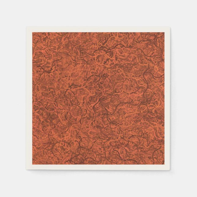 Burnt orange design napkins (Front)