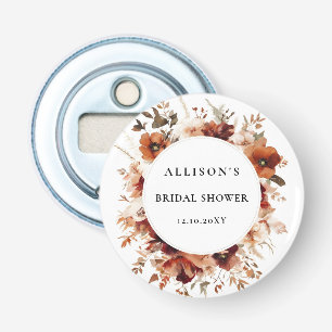 Burnt Orange Fall Bridal Shower Thank You Bottle Opener