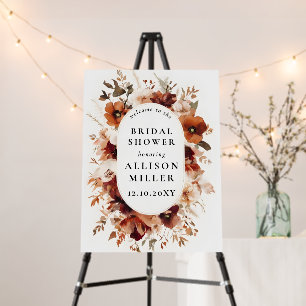 Burnt Orange Fall Bridal Shower Welcome Sign